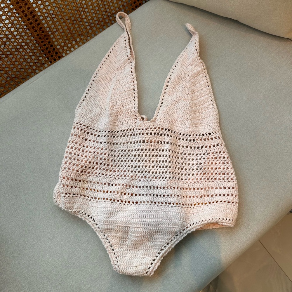 SHE MADE ME Handmade Crochet One-Piece Swimsuit